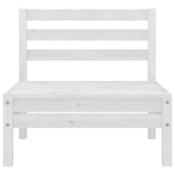 4 Piece Garden Lounge Set White Solid Pinewood 3082483