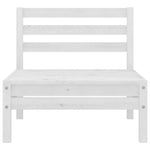 ZNTS 3 Piece Garden Lounge Set White Solid Pinewood 3082613