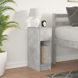 Bedside Cabinet with Drawer Concrete Grey 20x36x60 cm 858701