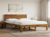Double Bed Frame with Headboard ROSTOCK Natural 120 x 190 cm 903318