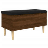 Storage Bench Brown Oak 82x42x46 cm Engineered Wood 835081