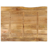 Table Top 90x80x2.5 cm Live Edge Solid Wood Mango 370723
