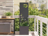 Garden Privacy Screen Black 32 x 150 cm Cold-rolled steel 876399