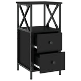 Bedside Cabinet Black 34x35,5x70 cm Engineered Wood 825943