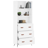 Highboard White 69.5x34x180 cm Engineered Wood 3189349