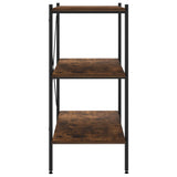 3-Tier Shelving Unit Black and Dark Wood 80x40x92 cm 336341