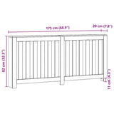Radiator Cover Artisian Oak 175x20x82 cm Engineered Wood 852761