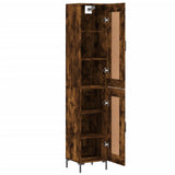 Highboard Smoked Oak 34.5x34x180 cm Engineered Wood 3200454