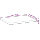 Floating Shelves 4 pcs 60x30x2 cm Untreated Solid Wood Acacia 3279370