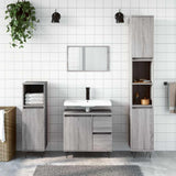 Bathroom Cabinet Grey Sonoma 65x33x60 cm Engineered Wood 831610
