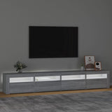 TV Cabinet with LED Lights Grey Sonoma 240x35x40 cm 3152768