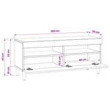 LED TV Cabinet Smoked Oak Engineered Wood 896770