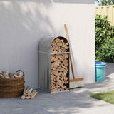 Log Holder Light Grey 40x45x100 cm Galvanised Steel 364547
