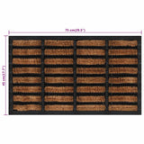 Door Mat Rectangular 45x75 cm Rubber and Coir 155665