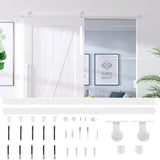 Sliding Door Hardware Kit 183 cm Steel White 151705