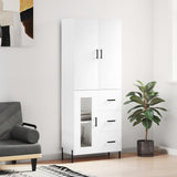 Highboard White 69.5x34x180 cm Engineered Wood 3195963