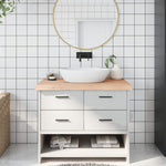 Bathroom Countertop 100x60x cm Untreated Solid Wood 3156040