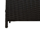 Outdoor Garbage Bin Black 40 x 40 x 80 cm Poly Rattan 42026888