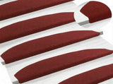 Self-adhesive Stair Mats 15 pcs Bordeaux Red 80 x 24.5 x 3.5 cm 42038668