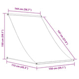 Retractable Awning Anthracite 150x150 cm Fabric and Steel 368751