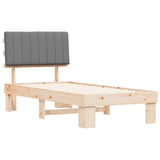 Bed Frame with Upholstered Headboard Light Grey 90 x 190 cm 877524