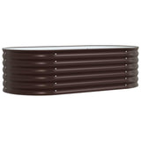 Garden Raised Bed Brown 160 x 80 x 44 cm Steel 42008140