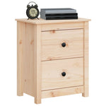 ZNTS Bedside Cabinet 50x35x61.5 cm Solid Wood Pine 813679