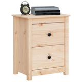 ZNTS Bedside Cabinet 50x35x61.5 cm Solid Wood Pine 813679