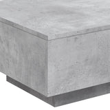 Coffee Table with LED Lights Concrete Grey 55x55x31 cm 836577