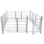 4-Panel Sheep Pen Galvanised Steel 183 x 183 x 92 cm 141815