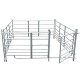 4-Panel Sheep Pen Galvanised Steel 183 x 183 x 92 cm 141815