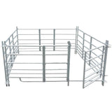 4-Panel Sheep Pen Galvanised Steel 183 x 183 x 92 cm 141815
