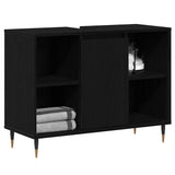 Bathroom Cabinet Black 80 x 33 x 60 cm Engineered Wood 873894