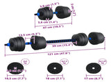 2-in-1 Dumbbell Set Black and Blue 121 x 19.5 x 19.5 cm 3403861