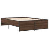 Bed Frame without Mattress Brown Oak 140x190 cm 3279901
