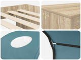 Bed with Tunnel 3 pcs Artisian Oak and Light Blue 3423516