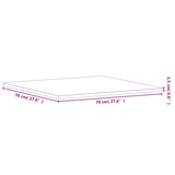 Table Top 70x70x1.5 cm Square Solid Wood Beech 355951
