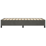 ZNTS Bed Frame without Mattress Dark Grey 90x190 cm Single Single Velvet 349879