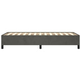 ZNTS Bed Frame without Mattress Dark Grey 90x190 cm Single Single Velvet 349879