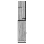 ZNTS 4 Piece Bathroom Furniture Set Grey Sonoma Engineered Wood 3301193