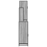 ZNTS 4 Piece Bathroom Furniture Set Grey Sonoma Engineered Wood 3301193