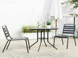 Stackable Garden Chair Set 3 pcs Anthracite Powder-coated Steel 3283764