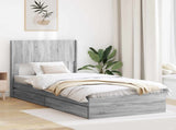 Bed Frame with Storage and Headboard Grey Sonoma 75 x 190 cm 3414430