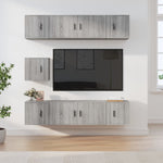 7 Piece TV Cabinet Set Grey Sonoma Engineered Wood 3188668