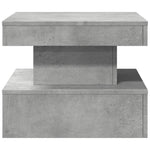 ZNTS Coffee Table with LED Lights Concrete Grey 50x50x40 cm 839843