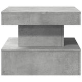 Coffee Table with LED Lights Concrete Grey 50x50x40 cm 839843