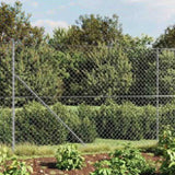 Chain Link Fence with Flange Silver 1.6x25 m 154044