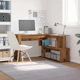 Corner Desk Old Wood 200.5x50x76 cm Engineered Wood 855956