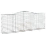 Arched Gabion Baskets 10 pcs 400x50x140/160 cm Galvanised Iron 3147030