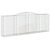 Arched Gabion Baskets 10 pcs 400x50x140/160 cm Galvanised Iron 3147030